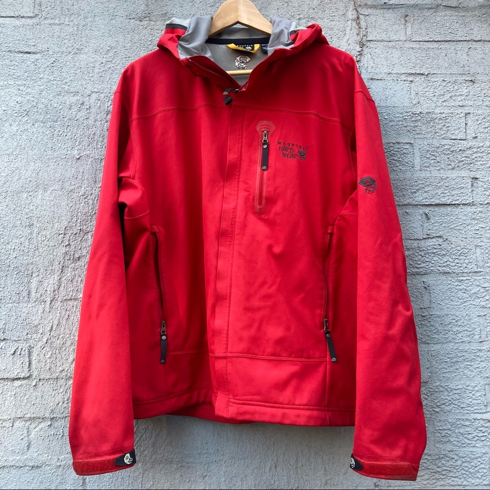 Mountain Hardwear Red Waterproof Fleece-lined Coat